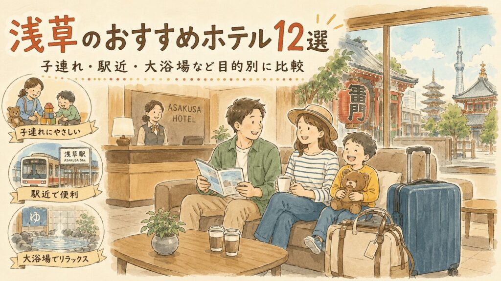 浅草のおすすめホテル12選｜子連れ・駅近・大浴場など目的別に比較