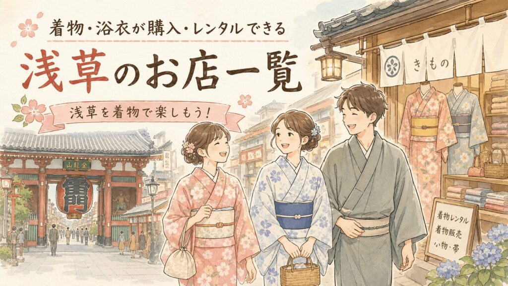 着物・浴衣が購入・レンタルできる浅草のお店一覧。浅草を着物で楽しもう!