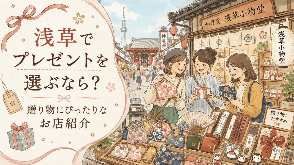浅草でプレゼントを選ぶなら?贈り物にぴったりなお店紹介