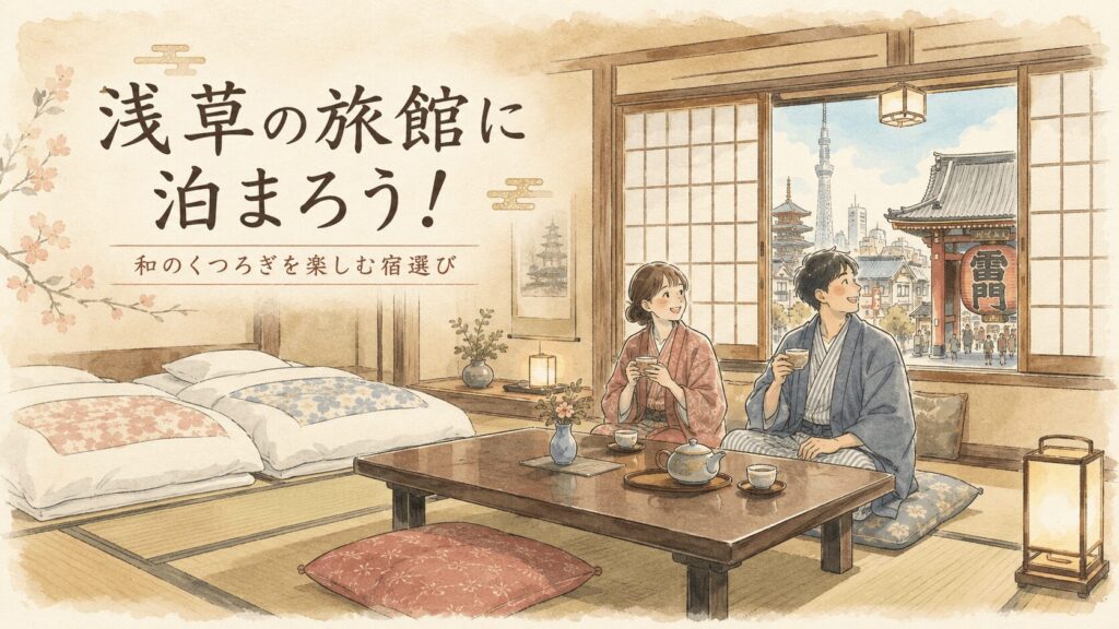 浅草の旅館に泊まろう！