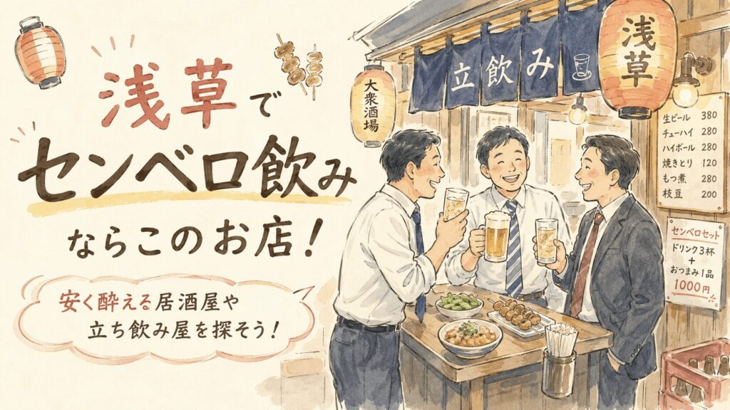 浅草でセンベロ飲みならこのお店！安く酔える居酒屋や立ち飲み屋を探そう！