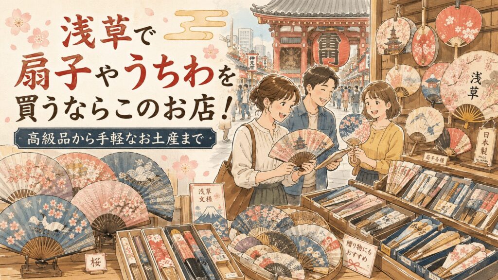 浅草で扇子やうちわを買うならこのお店!高級品から手軽なお土産まで