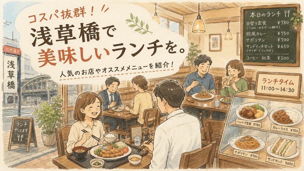 コスパ抜群！浅草橋で美味しいランチを。人気のお店やオススメメニューを紹介！