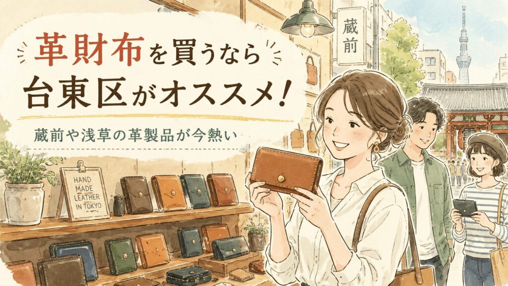 革財布を買うなら台東区がオススメ!蔵前や浅草の革製品が今熱い