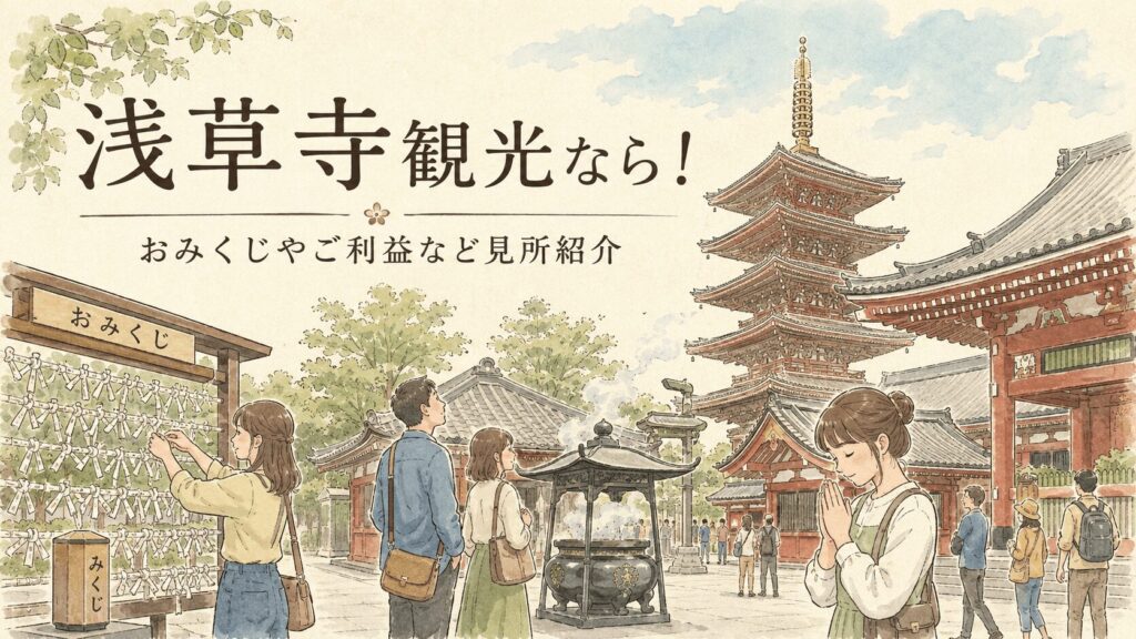 浅草寺観光なら！おみくじやご利益など見所紹介