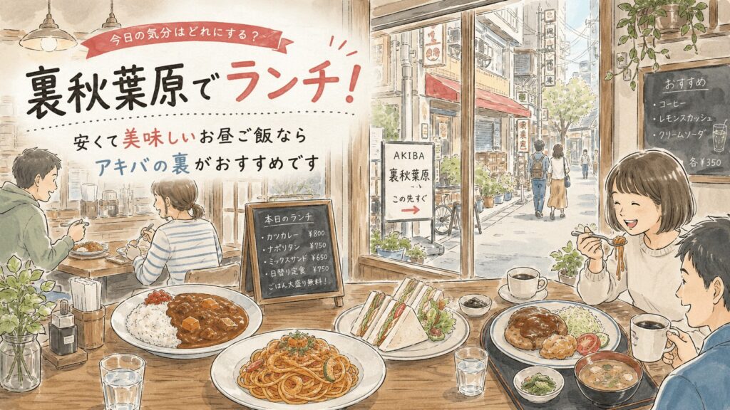 裏秋葉原でランチ！安くて美味しいお昼ご飯ならアキバの裏がおすすめ