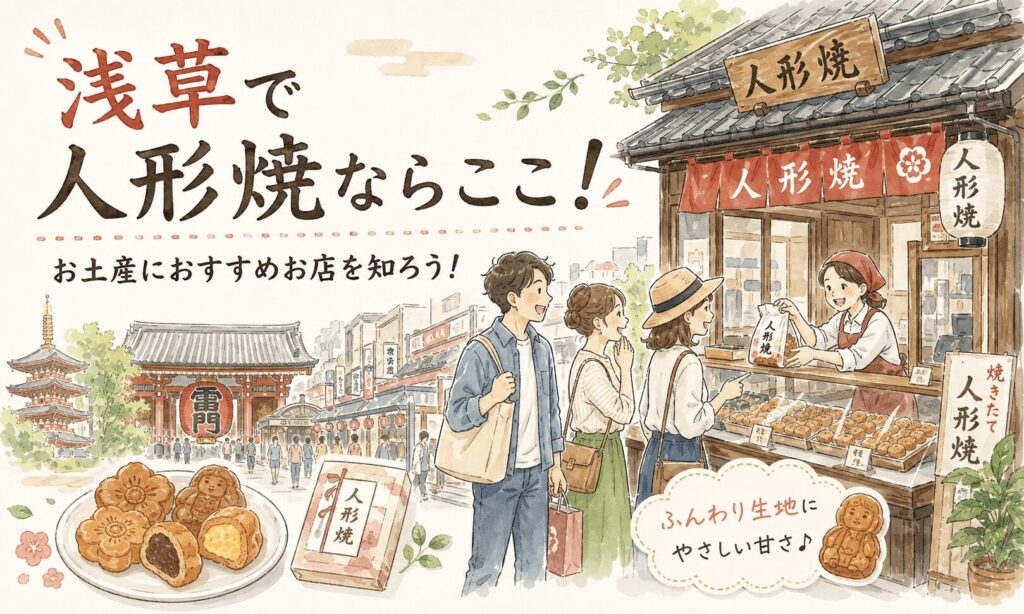 浅草で人形焼ならここ！お土産におすすめお店を知ろう！