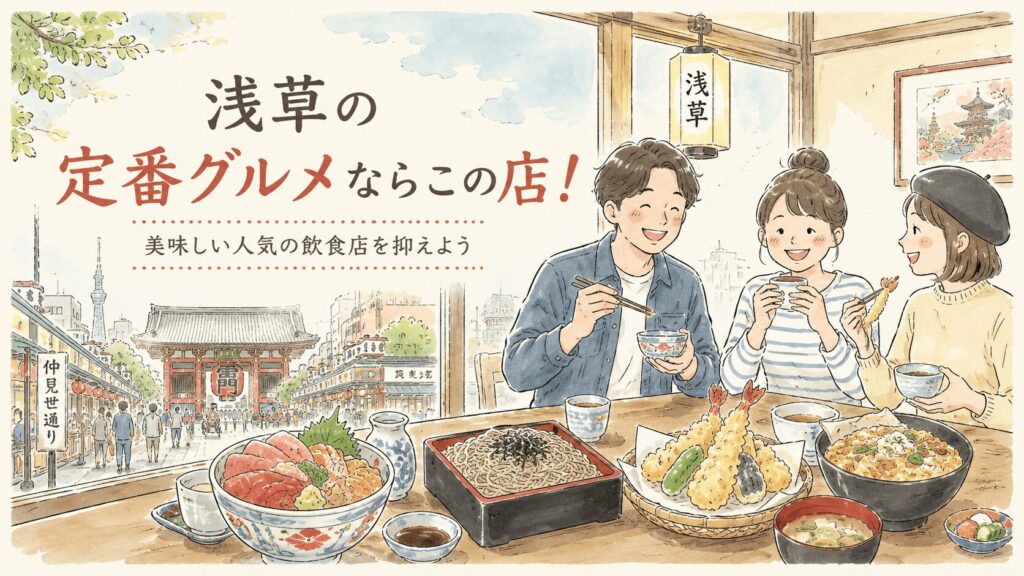 浅草の定番グルメならこの店!美味しい人気の飲食店を抑えよう