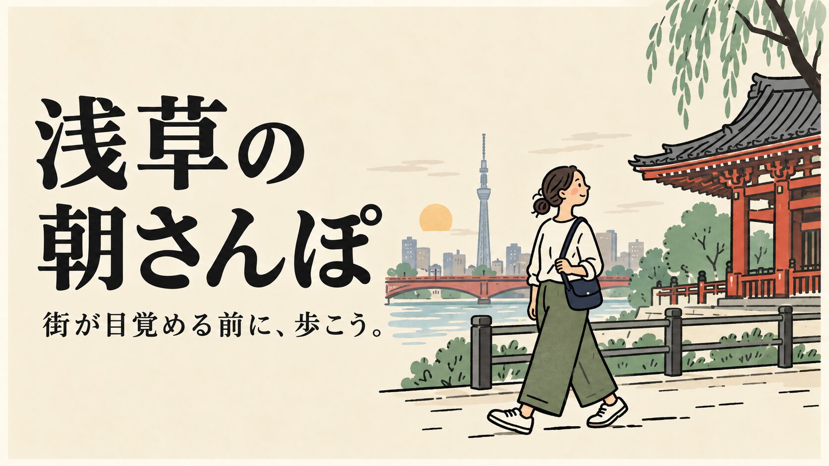 浅草の朝さんぽ。街が目覚める前に、歩こう