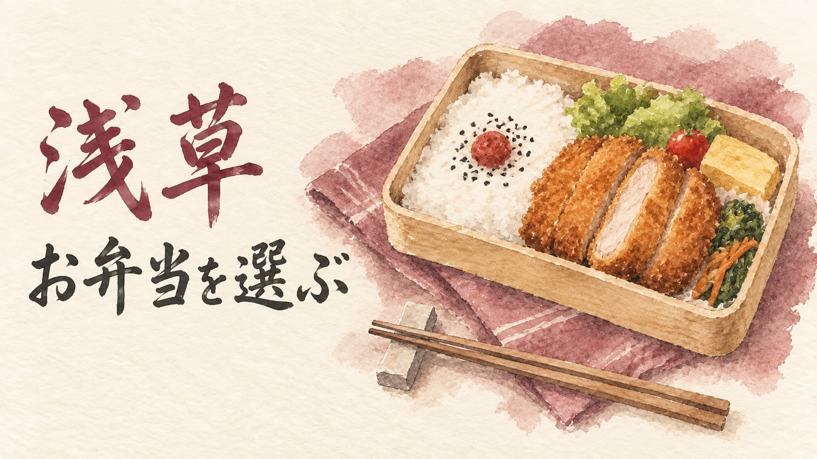 浅草のお弁当を選ぶ特集イラスト