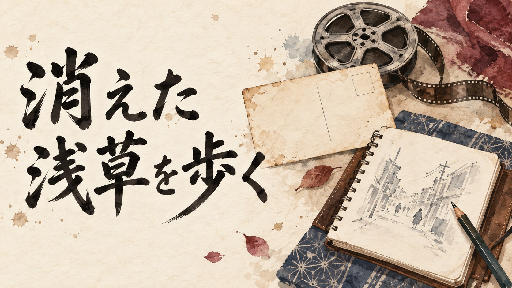 消えた浅草を歩く。古い絵はがきとフィルムをモチーフにした街歩きガイド