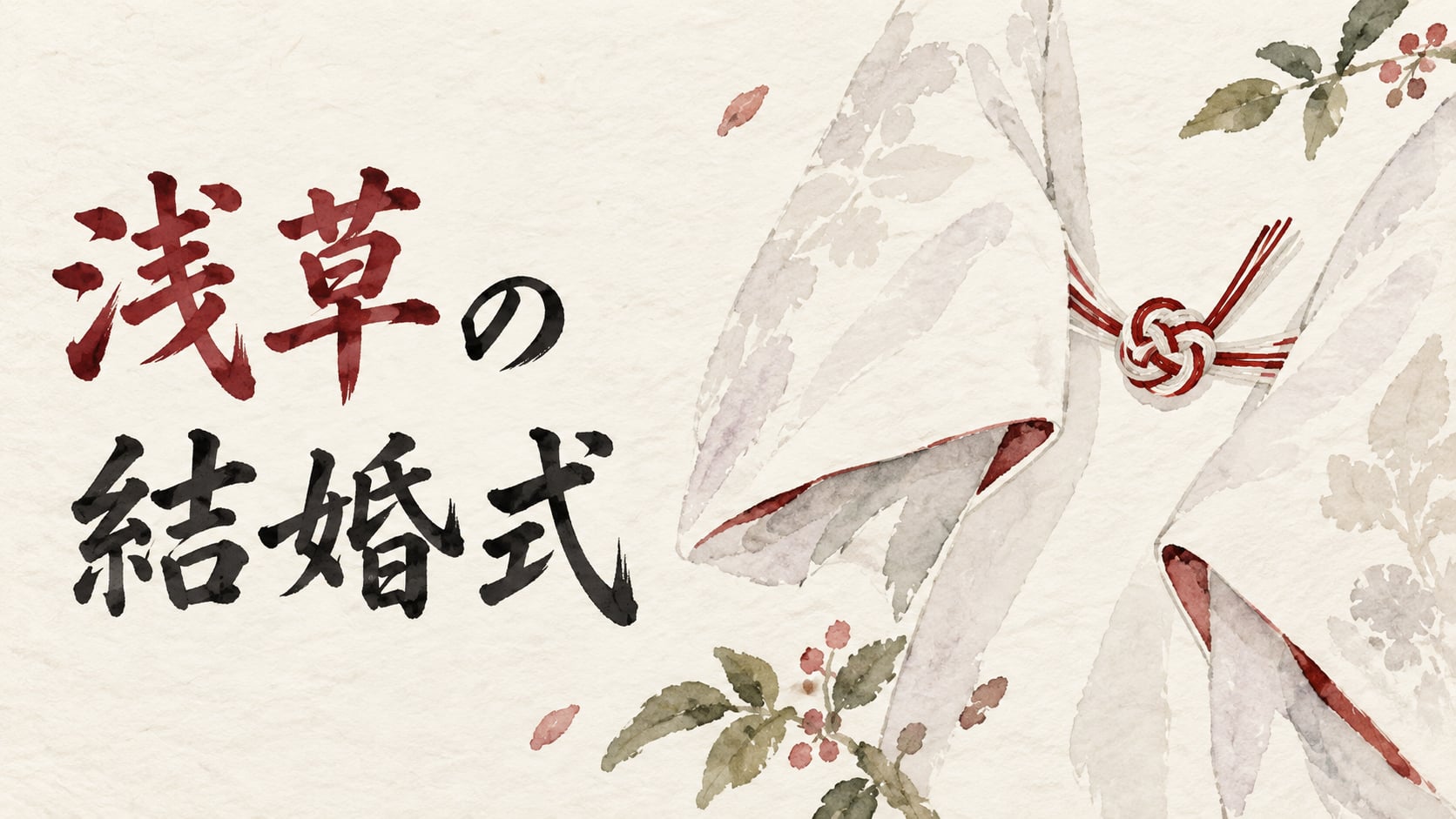 浅草の結婚式のオリジナルイラスト